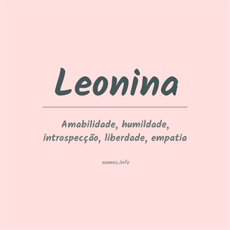 significado  nome leonina
