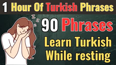 1 Hour Practice Of Everyday Turkish Phrases Learn Turkish Languageanimated Youtube