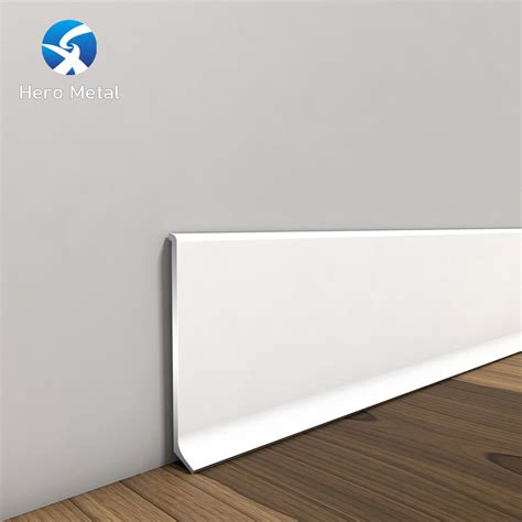 Aluminum Baseboard Edge Protection Profile Vinyl Floor Metal Skirting