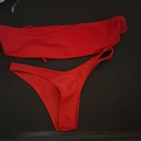 Swim Red Bikini Set Poshmark