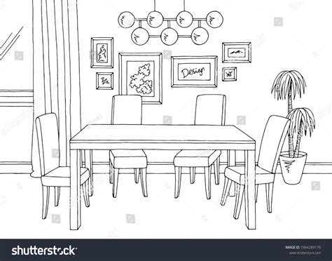 2,496 Line Drawing Dining Room Images, Stock Photos & Vectors ...