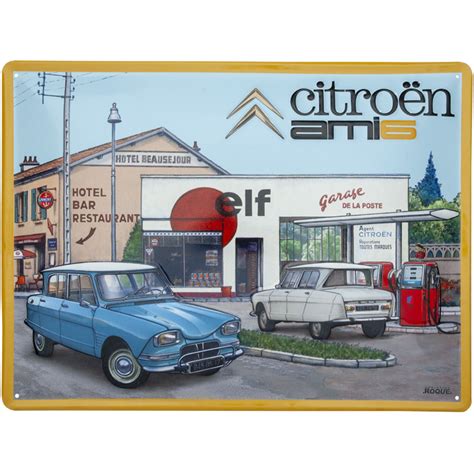 Plaque Citroen Ami Les Plaques Plaques X Cm Nostalgic Deco