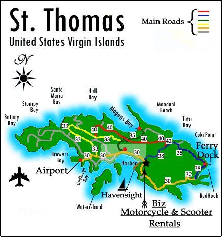 St Thomas Island Map - Map Of Italy