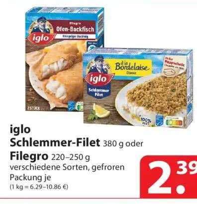 Iglo Schlemmer Filet Oder Filegro Angebot Bei Famila Prospekte De