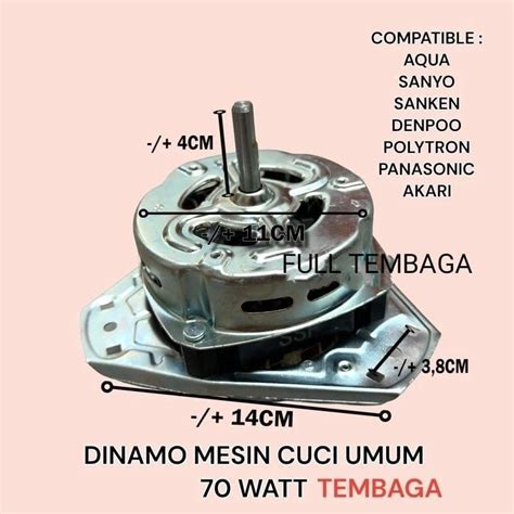 Jual Dinamo Spin Tembaga Umum W Motor Mesin Cuci Pengering As Mm