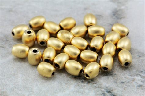 Mm Gold Oval Beads Gpy Spacers