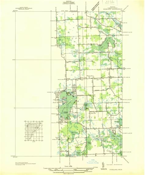 Highland, MI (1936, 31680-Scale) Map by United States Geological Survey ...