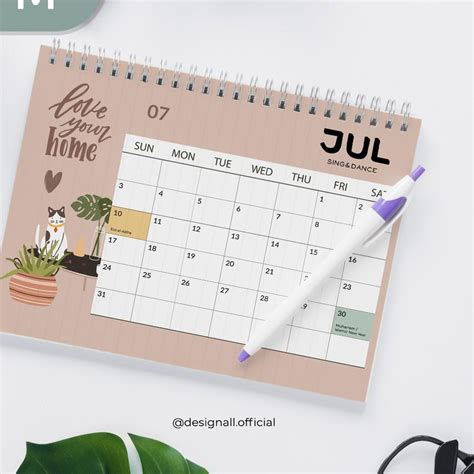 Jual Kode Produk 87hpn4849 Designall Kalender Meja Kalender Duduk Aesthetic Tahun 2022