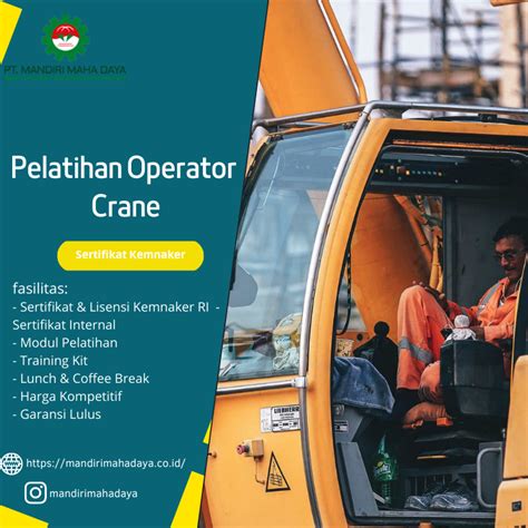 Pelatihan Operator Crane Sertifikasi Operator Crane Kelas Dan