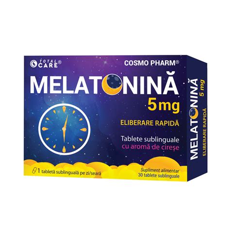 Melatonina Eliberare Rapida 5mg 30 Tablete Sublinguale Cosmopharm