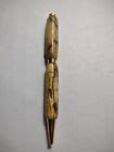 Handmade Hand Turned Ambrosia Maple Wood Gold Trim Twist Pen Ebay