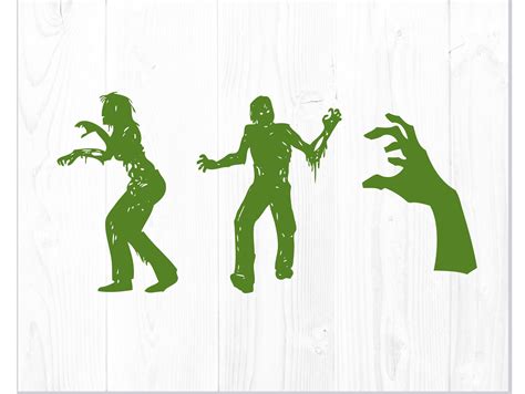 Zombie Svg Bundle Zombie Silhouettes Svg Zombie Font Svg Etsy