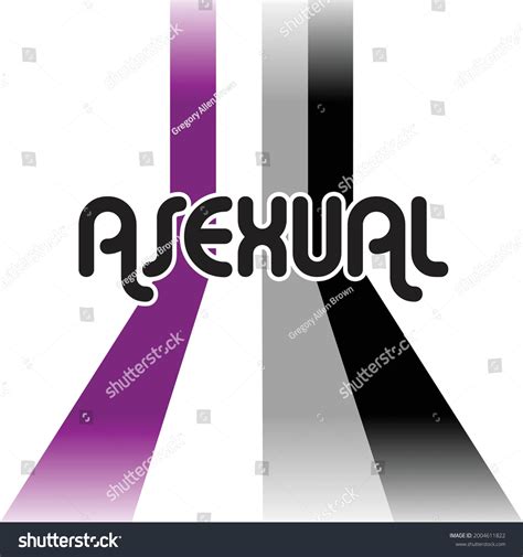 Asexual Flag Pride Stripe Retro Style Shape Royalty Free Stock Vector