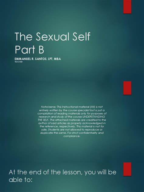 Lesson6 Thesexualselfpartb Pdf Sexual Dysfunction Orgasm