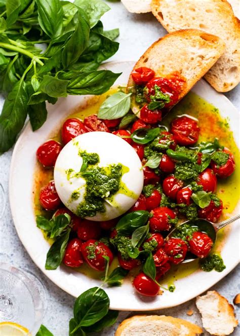 Bursty Tomato Burrata Salad Food Crazies