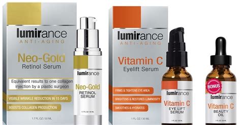 Lumirance Neo Gold Retinol Serum And Vitamin C Eye Lift With Bonus Add