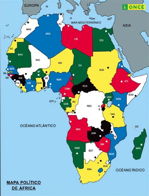 Mapa Da Frica Mapa Pol Tico Das Regi Es Da Frica Pa Ses