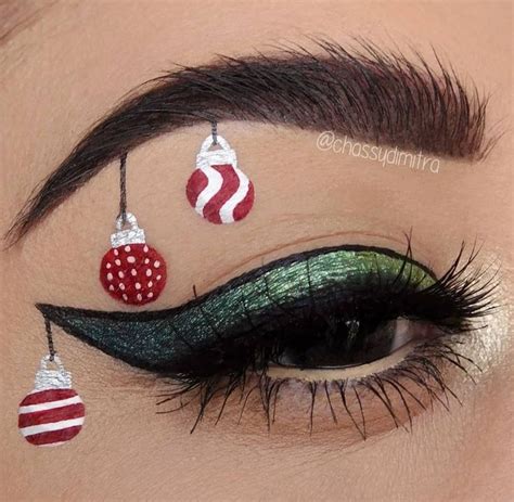 Festive 🎄🎉 Christmas Eye Makeup Holiday Eye Makeup Creative Eye Makeup