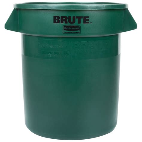 Rubbermaid Brute Fg261000dgrn Green 10 Gallon Trash Can