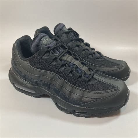 Nike Air Max 95 Triple Black Leather Unboxing And Review Nike Air Max