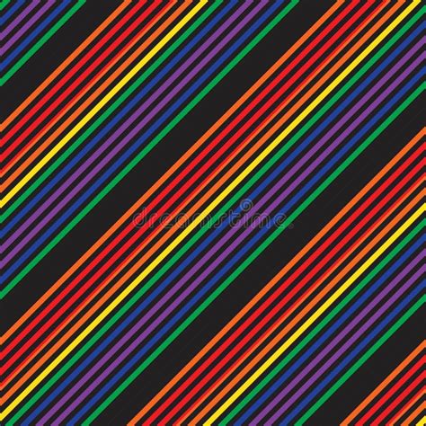 Rainbow Stripe Seamless Pattern Background In Diagonal Style Stock Vector Illustration Of Love