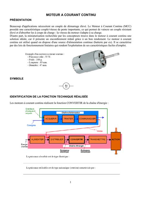 Moteur A Courant Continu