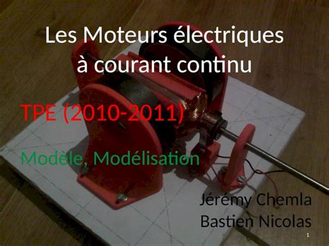 Ppt Tpe Mod Le Mod Lisation Les Moteurs Lectriques