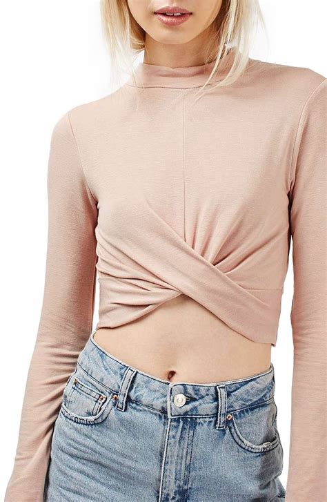 Topshop Twist Front Crop Top Nordstrom Twist Front Crop Top Crop Tops Bohemian Crop Tops