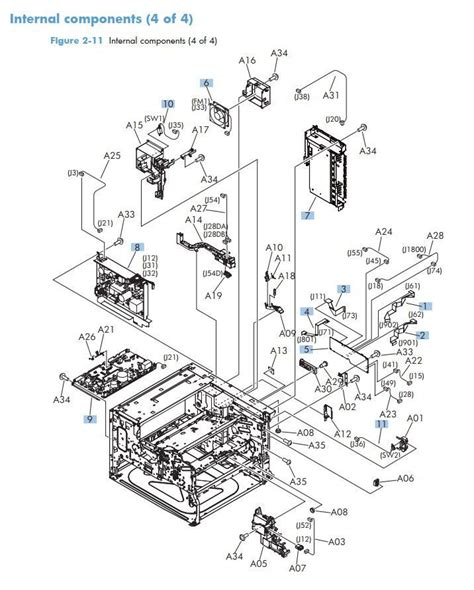 Hp M Laser Printer Parts Diagrams