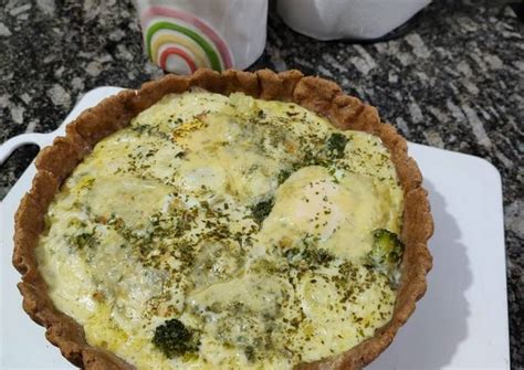 Tarta De Brócoli Y Queso🥦 Con Masa Casera 🤍 Receta De Nataly Abigail