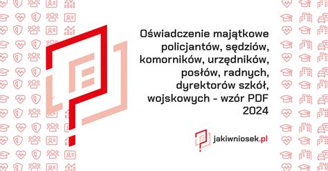 Oświadczenie majątkowe osób pełniących funkcje publiczne wzór PDF