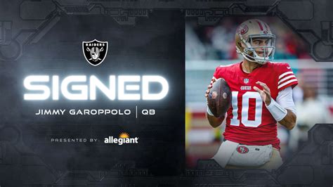 Las Vegas Raiders Sign Quarterback Jimmy Garoppolo