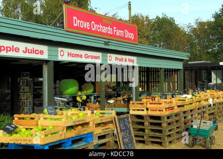 Drove Orchards Farm Shop, Holme, Norfolk, England UK, apples, fruit ...