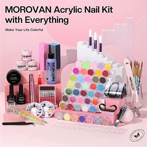 Morovan Acrylic Nail Kit With Drill Acrylic Powder Set With Everything