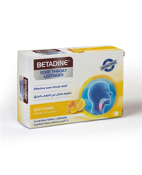 Buy Betadine Sore Throat Lozenges Honey And Lemon 24s Online Boots Uae