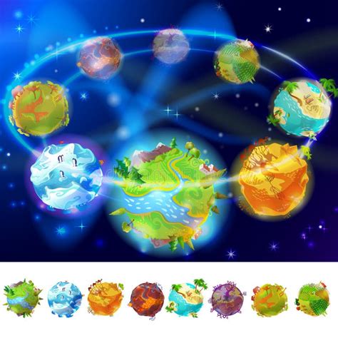 Earth Planets Animals Stock Illustrations – 210 Earth Planets Animals ...