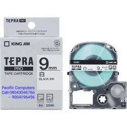 Tepra Label Tape Tepra Label Tape SS9KW Pro Cartridge 9mm Black On