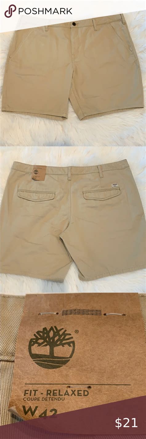 Mens Shorts Timberland 100 Cotton W42 Khakis Khaki Timberland Shorts Mens Khakis