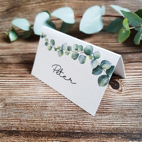 Wedding Place Cards Table Pack X Inch Gold Greenery Place Cards