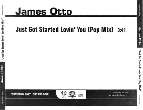 James Otto - Just Got Started Lovin' You (Pop Mix) (2009, CD) | Discogs