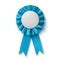 Blank Realistic Blue Fabric Award Ribbon Stock Vector Illustration