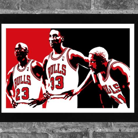 Threepeat Chicago Bulls Michael Jordan Scottie Pippen Dennis Rodman