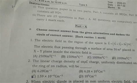 The linear charge density of 10μC charge, uniformly distributed on the ri..