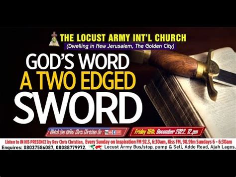 Rev Chris Christian GOD S WORD A TWO EDGED SWORD FRIDAY SERVICE