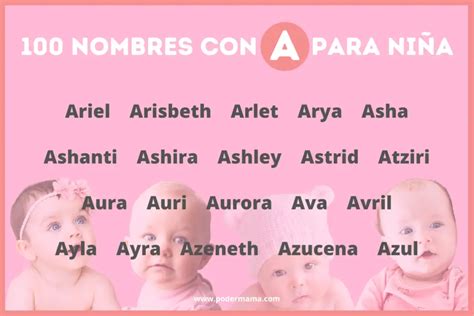 100 Nombres con A para niña origen y significado Poder Mamá