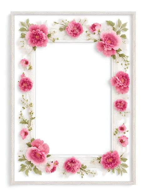 Premium AI Image | Free flower Border frame with watercolor Flower