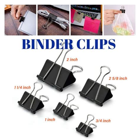 Joy Black Binder Clips, Available Sizes, Paper Binder Clips, Paper Clamps Sizes, Black Clips for ...