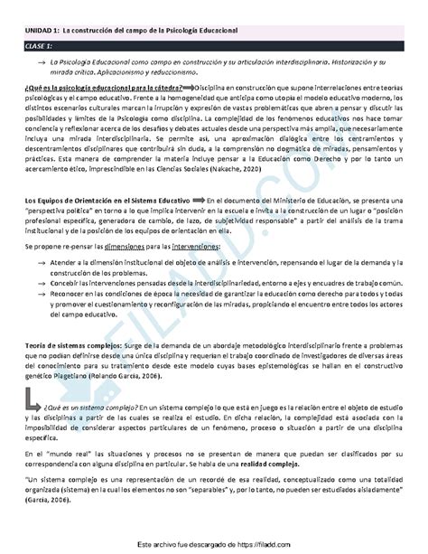 Resumen Parcial Educacional Unidad La Construcci N Del Campo De