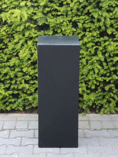 Sokkel Zwart Light Cement 80x30x30 Cm Beeldenmarkt