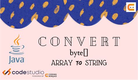 How To Convert Byte Array To String In Java Naukri Code 360